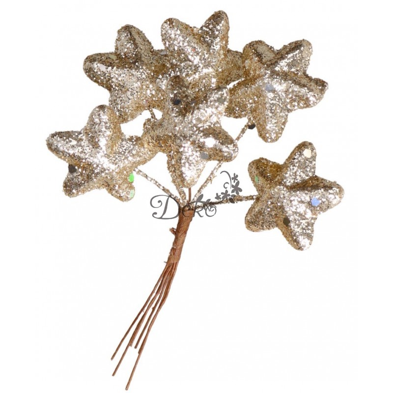 GWIAZDKI STYROPIANOWE NA DRUCIKU 6SZT NA STROIK