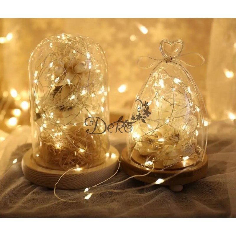 LAMPKI LED NA CHOINKĘ DRUCIK NA BATERIĘ 5M CIEPŁE