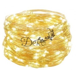 LAMPKI LED NA CHOINKĘ DRUCIK NA BATERIĘ 5M CIEPŁE