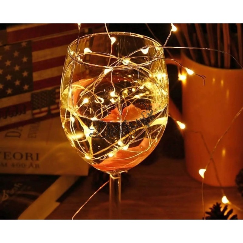 LAMPKI LED NA CHOINKĘ DRUCIK NA BATERIĘ 5M CIEPŁE