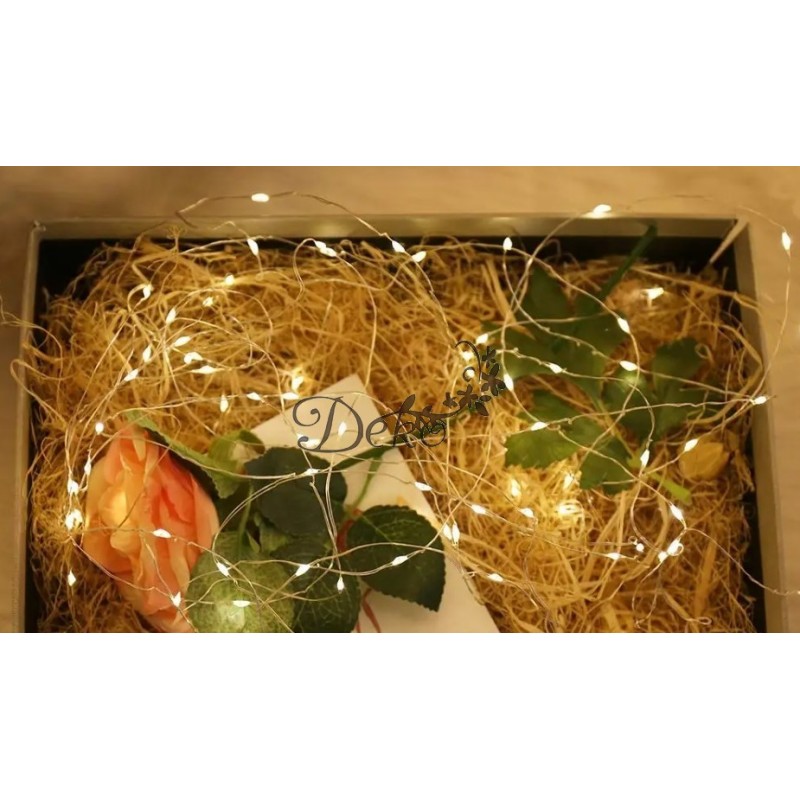 LAMPKI LED NA CHOINKĘ DRUCIK NA BATERIĘ 2M CIEPŁE