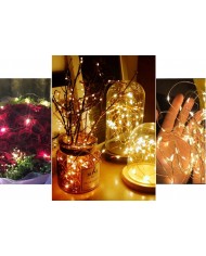 LAMPKI LED NA CHOINKĘ DRUCIK NA BATERIĘ 2M CIEPŁE