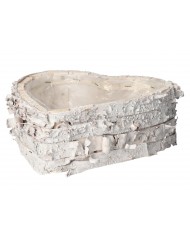 DONICZKA OSŁONKA DREWNIANA SERCE BIAŁA DONICZKI