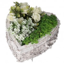 DONICZKA OSŁONKA DREWNIANA SERCE BIAŁA DONICZKI