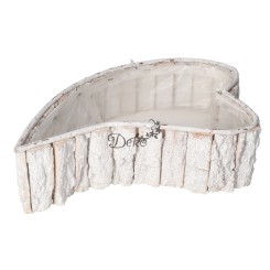 DONICZKA OSŁONKA DREWNIANA DUŻA SERCE BIAŁA DONICZKI