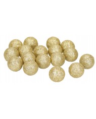 KULKI STYROPIANOWE Z BROKATEM 2,5CM 50SZT ZŁOTE