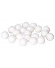 KULKI STYROPIANOWE Z BROKATEM 2,5CM 50SZT BIAŁE