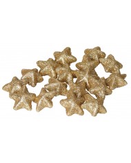 GWIAZDKI STYROPIANOWE Z BROKATEM 2,5CM CZERWONE