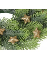 GWIAZDKI STYROPIANOWE Z BROKATEM 2,5CM ZŁOTE