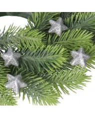 GWIAZDKI STYROPIANOWE Z BROKATEM 2,5CM SREBRNE