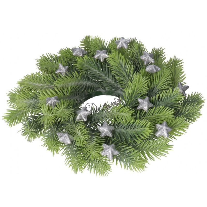 GWIAZDKI STYROPIANOWE Z BROKATEM 2,5CM SREBRNE