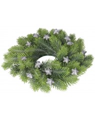 GWIAZDKI STYROPIANOWE Z BROKATEM 2,5CM SREBRNE