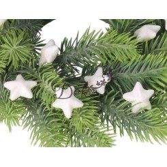 GWIAZDKI STYROPIANOWE Z BROKATEM 2,5CM BIAŁE