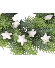 GWIAZDKI STYROPIANOWE Z BROKATEM 2,5CM BIAŁE