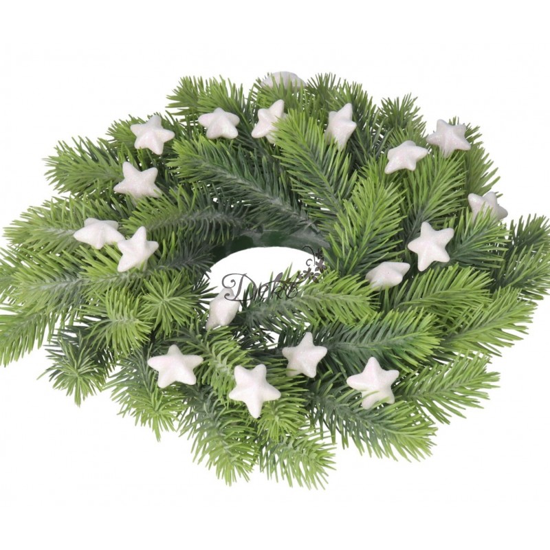 GWIAZDKI STYROPIANOWE Z BROKATEM 2,5CM BIAŁE