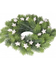 GWIAZDKI STYROPIANOWE Z BROKATEM 2,5CM BIAŁE