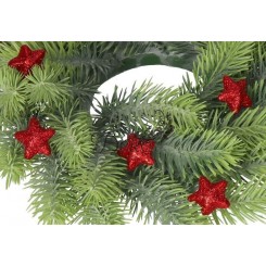 GWIAZDKI STYROPIANOWE Z BROKATEM 2,5CM CZERWONE