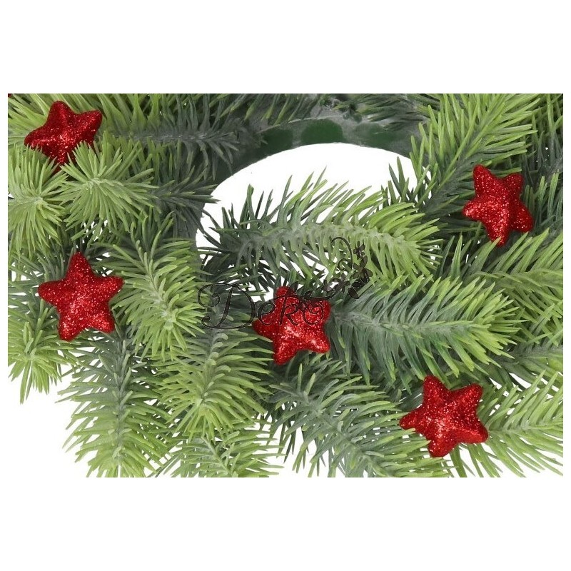 GWIAZDKI STYROPIANOWE Z BROKATEM 2,5CM CZERWONE