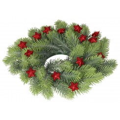 GWIAZDKI STYROPIANOWE Z BROKATEM 2,5CM CZERWONE