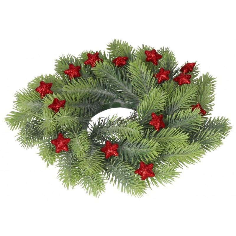 GWIAZDKI STYROPIANOWE Z BROKATEM 2,5CM CZERWONE