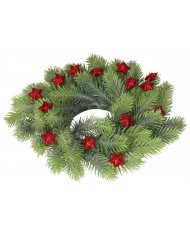 GWIAZDKI STYROPIANOWE Z BROKATEM 2,5CM CZERWONE