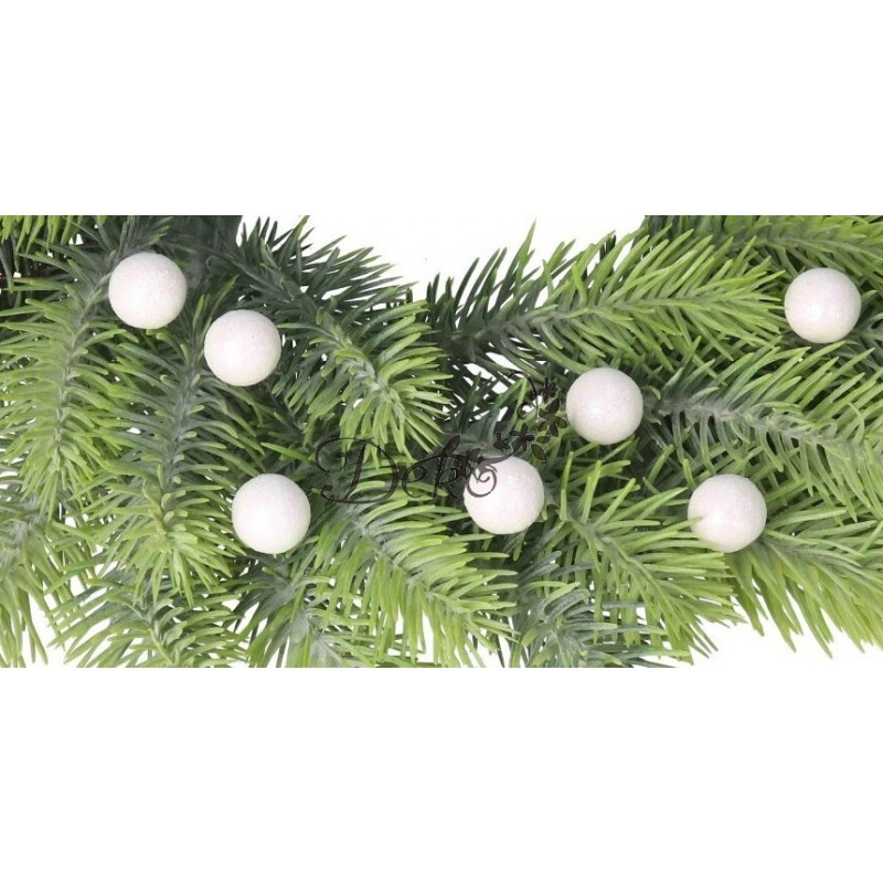 KULKI STYROPIANOWE Z BROKATEM 1,5 CM 50SZT BIAŁE