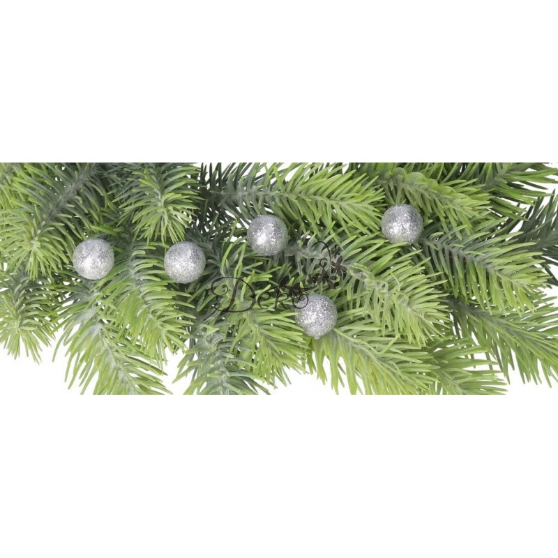 KULKI STYROPIANOWE Z BROKATEM 1,5 CM 50SZT SREBRNE