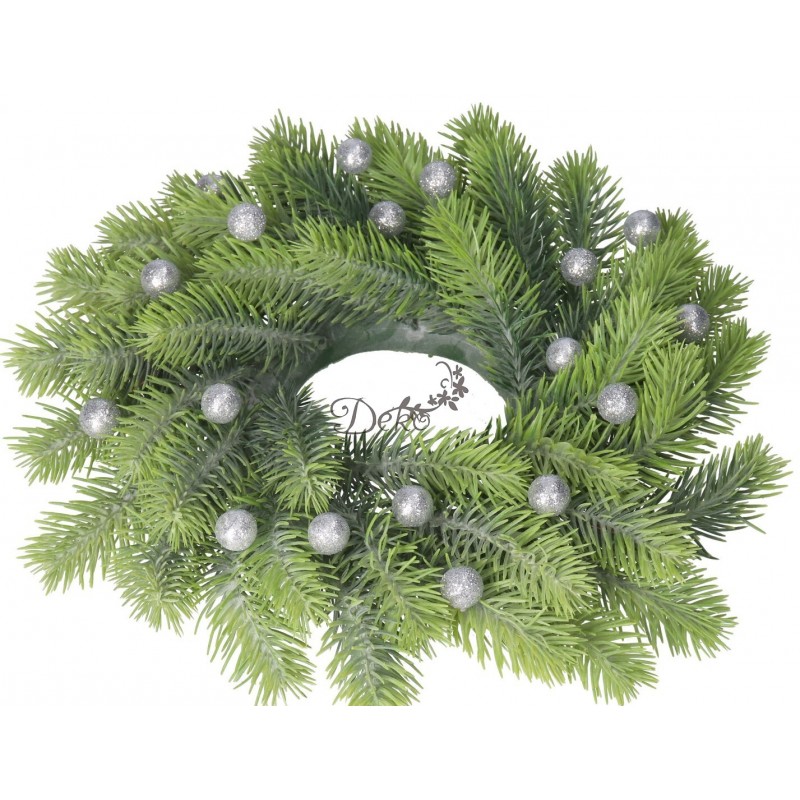 KULKI STYROPIANOWE Z BROKATEM 1,5 CM 50SZT SREBRNE