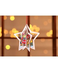 BOMBKI NA CHOINKĘ DREWNIANE OZDOBA DO STROIKA 1SZT