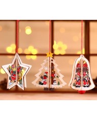 BOMBKI NA CHOINKĘ DREWNIANE OZDOBA DO STROIKA 1SZT