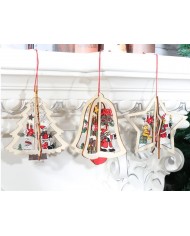 BOMBKI NA CHOINKĘ DREWNIANE OZDOBA DO STROIKA 1SZT