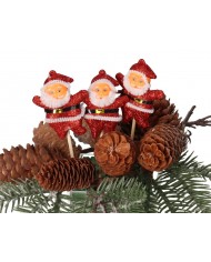 GWIAZDOR MIKOŁAJ NA PIKU 6SZT OZDOBA STROIK