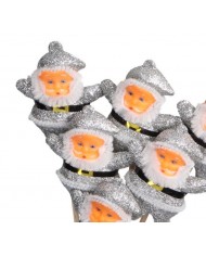 GWIAZDOR MIKOŁAJ NA PIKU 6SZT OZDOBA STROIK