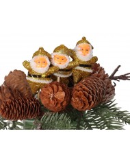 GWIAZDOR MIKOŁAJ NA PIKU 6SZT OZDOBA STROIK