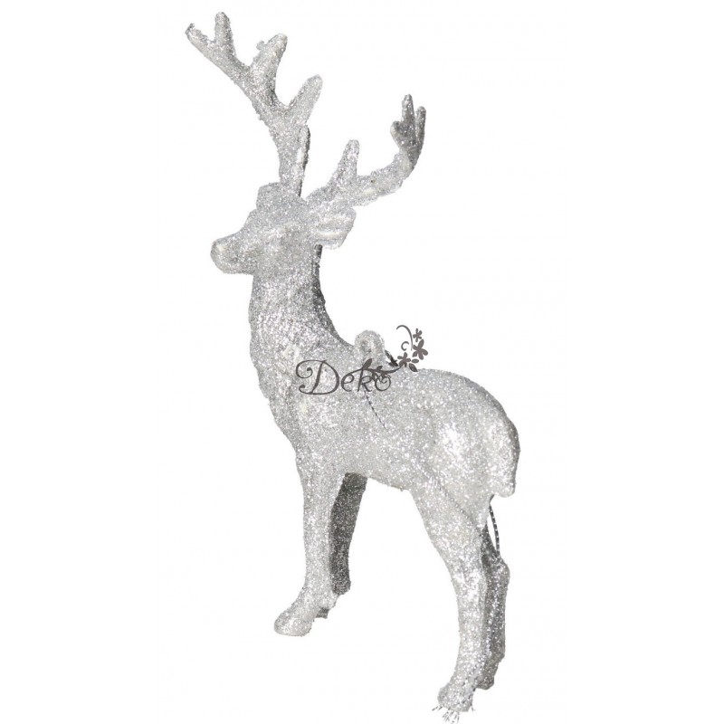 RENIFER Z BROKATM FIGURKA DO POSTAWIENIA OZDOBA