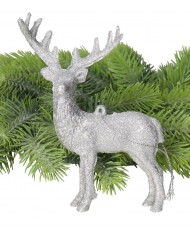 RENIFER Z BROKATM FIGURKA DO POSTAWIENIA OZDOBA