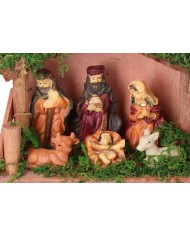 SZOPKA BOŻONARODZENIOWA Z FIGURKAMI OZDOBA STROIK