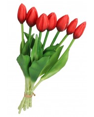 TULIPANY BUKIET TULIPANÓW GUMOWANE GUMOWE SILIKONOWE JAK ŻYWE 7SZT
