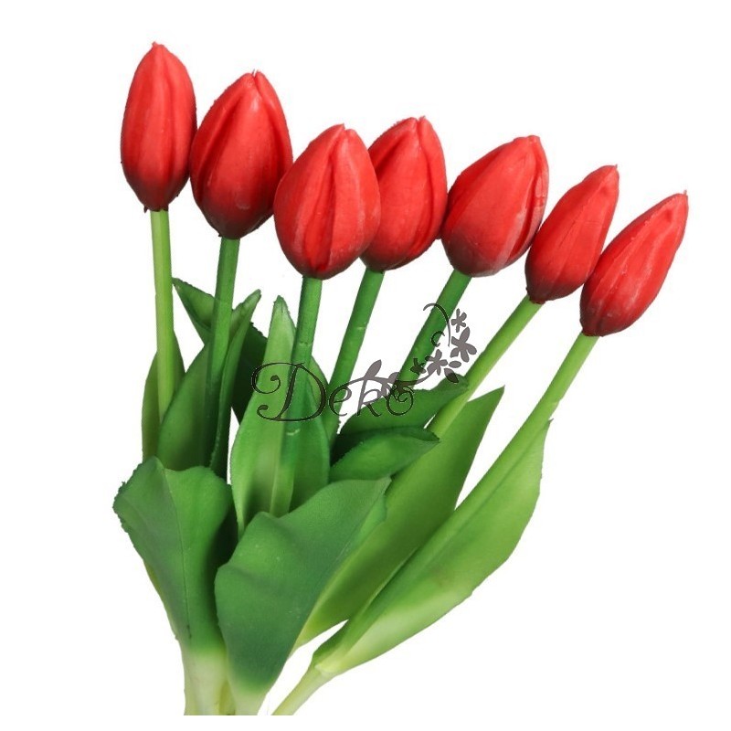 TULIPANY BUKIET TULIPANÓW GUMOWANE GUMOWE SILIKONOWE JAK ŻYWE 7SZT