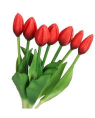 TULIPANY BUKIET TULIPANÓW GUMOWANE GUMOWE SILIKONOWE JAK ŻYWE 7SZT