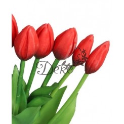 TULIPANY BUKIET TULIPANÓW GUMOWANE GUMOWE SILIKONOWE JAK ŻYWE 7SZT