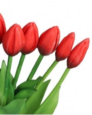 TULIPANY BUKIET TULIPANÓW GUMOWANE GUMOWE SILIKONOWE JAK ŻYWE 7SZT