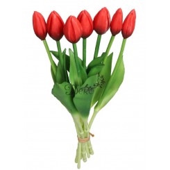 TULIPANY BUKIET TULIPANÓW GUMOWANE GUMOWE SILIKONOWE JAK ŻYWE 7SZT