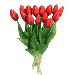 TULIPANY BUKIET TULIPANÓW GUMOWANE GUMOWE SILIKONOWE JAK ŻYWE 7SZT