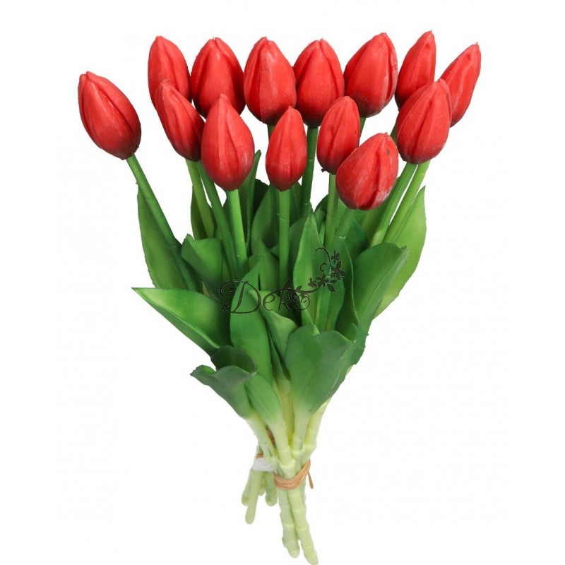 TULIPANY BUKIET TULIPANÓW GUMOWANE GUMOWE SILIKONOWE JAK ŻYWE 7SZT