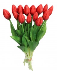 TULIPANY BUKIET TULIPANÓW GUMOWANE GUMOWE SILIKONOWE JAK ŻYWE 7SZT