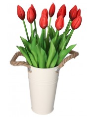 TULIPANY BUKIET TULIPANÓW GUMOWANE GUMOWE SILIKONOWE JAK ŻYWE 7SZT