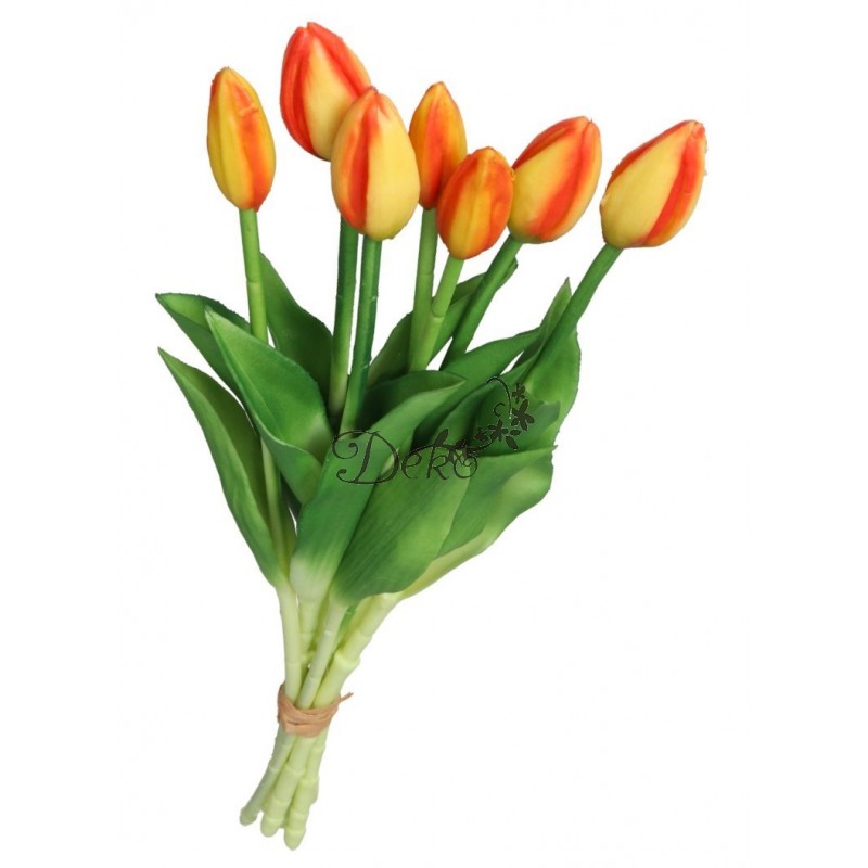 TULIPANY BUKIET TULIPANÓW GUMOWANE GUMOWE SILIKONOWE JAK ŻYWE 7SZT