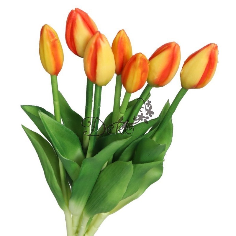 TULIPANY BUKIET TULIPANÓW GUMOWANE GUMOWE SILIKONOWE JAK ŻYWE 7SZT