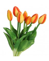 TULIPANY BUKIET TULIPANÓW GUMOWANE GUMOWE SILIKONOWE JAK ŻYWE 7SZT